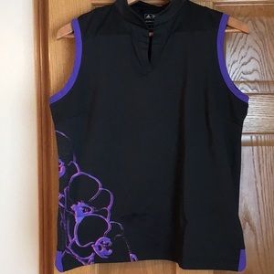 Adidas Climacool Gray Tank with Purple and Pink Details Size Large